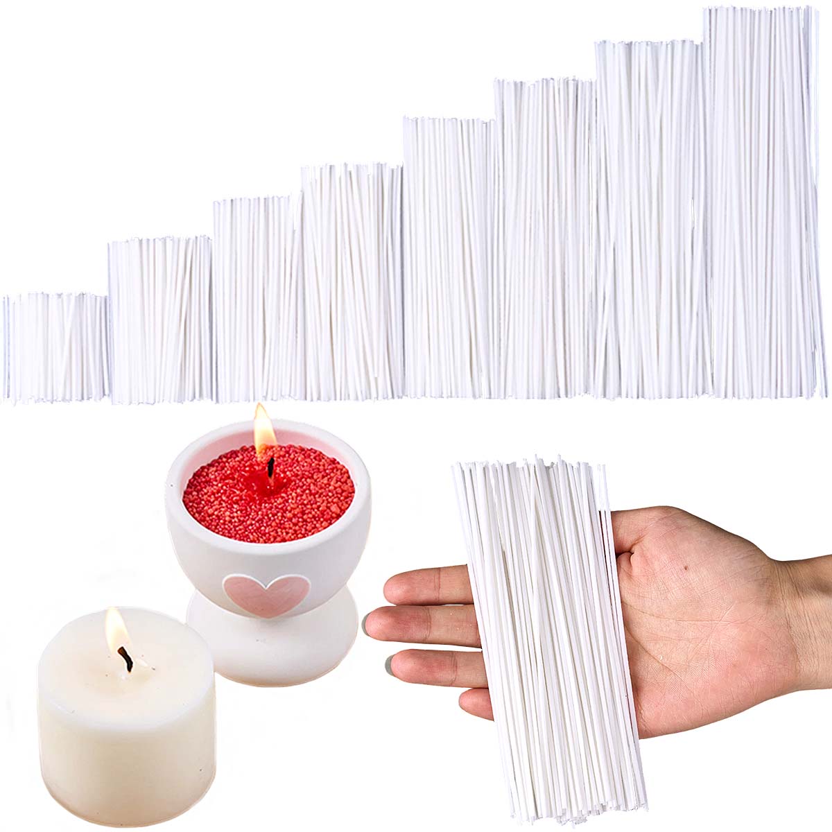 Candle Making Wicks - Набор из 50 вощененных хлопковых фитилей