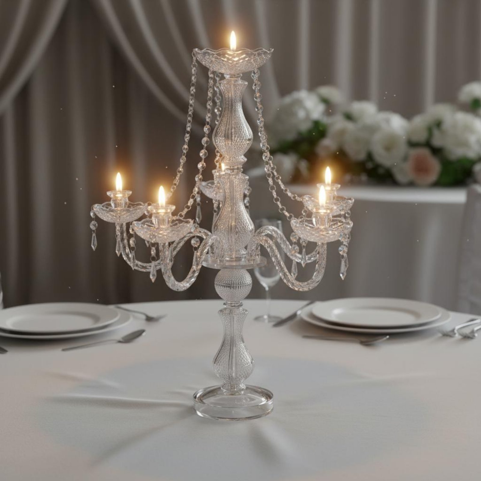 Candle Making Diy - Хрустальный канделябр: Элегантный свадебный подсвечник, роскошный