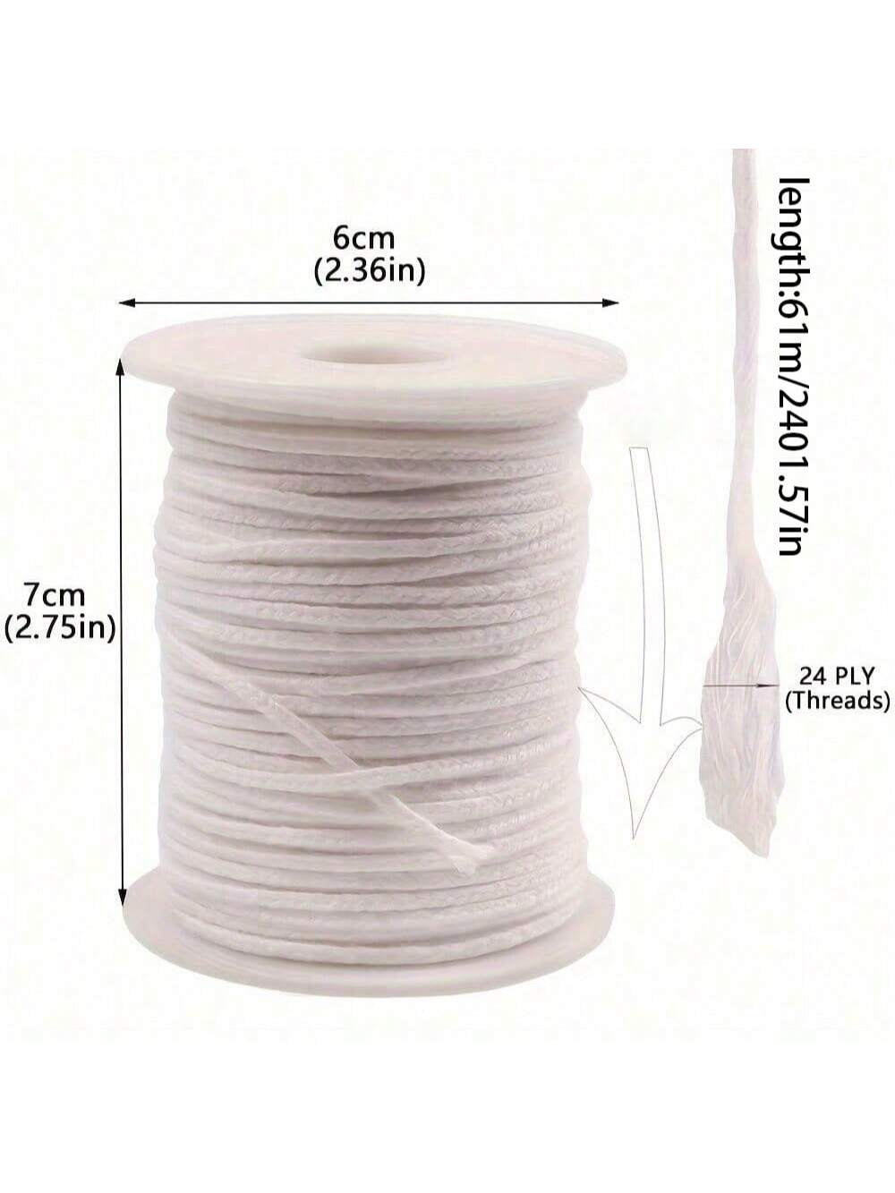 Бездымный фитиль длиной 2401,5 – обзор и цена Candle Making Wicks